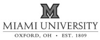 Miami University Black and White Logo